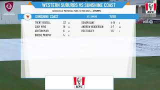 Queensland Premier Cricket  Alan Pettigrew Shield  Rd15  Western Suburbs v Sunshine Coast  Day 1 [upl. by Etneciv942]