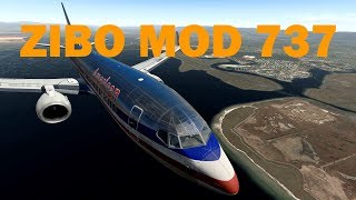 X Plane 11  Zibo Mod 737  AudiobirdXP Soundpack  KSFO Arrival [upl. by Hairehcaz]