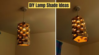 How to make super easy lampshade at home  DIY lowbudget lampshade ideas  DIY Hanging lampshade [upl. by Hourigan343]