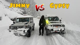 Jimny vs Gypsy  Extreme Snow Test  Snowfall update in Manali [upl. by Mw]