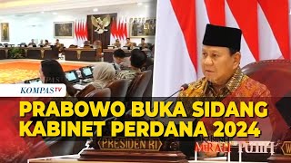 FULL Arahan Presiden Prabowo di Sidang Perdana Kabinet Merah Putih 2024 ke MenteriKepala Badan [upl. by Laerdna407]