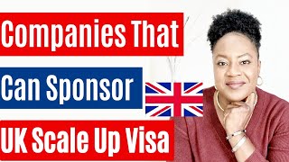 List Of Companies Sponsoring UK Scale Up Visa 🇬🇧 [upl. by Rhynd]