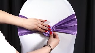 How to Tie a Rosette Chair Sash Tie [upl. by Nisay467]