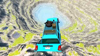 Cars vs Leap of Death Realistic Crashes BeamNG drive 85  BeamNG [upl. by Mundy]