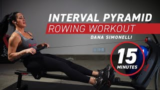 Interval Pyramid Rowing Workout  Intermediate  15 Minutes [upl. by Etteroma]