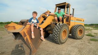 Working on Real Tractors and digging dirt  Tractors for kids [upl. by Llednil]