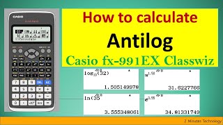 How to calculate antilog on scientific calculator Casio fx991EX Classwiz 2022 [upl. by Trever169]