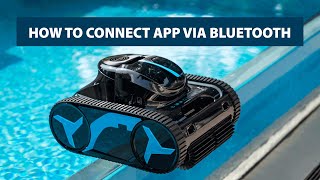 AquaForte AIWireless Robotic Pool Cleaner  How to connect the AIBot app via Bluetooth [upl. by Tomas949]