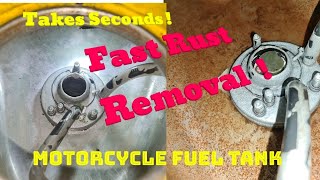 HOW TO REMOVE RUST FAST Motorcycle Fuel Tank [upl. by Lizbeth]