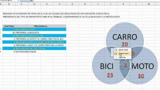 diagrama de venn en EXCEL 2007 [upl. by Iliak]