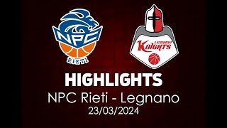 Highlights Rieti  Legnano del 23032024 [upl. by Jehoash]