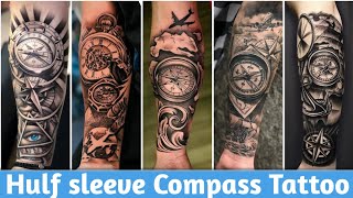 Best 20 Compass Tattoo HULFSLEEVE DESIGN [upl. by Tillford622]