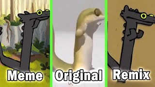 Toothless dancing Original VS Meme VS Remix  Toothless dancing meme [upl. by Nirahs146]