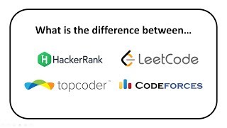 Difference between HackerRank LeetCode topcoder and Codeforces [upl. by Anchie940]