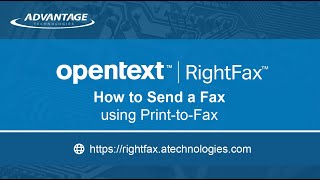 RightFax How to Send a Fax using PrinttoFax [upl. by Reffinnej]