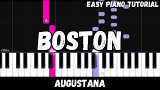 Augustana  Boston Easy Piano Tutorial [upl. by Nashner385]