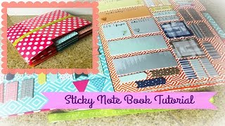 Planner DIY Sticky Note Book Tutorial [upl. by Attiuqaj]