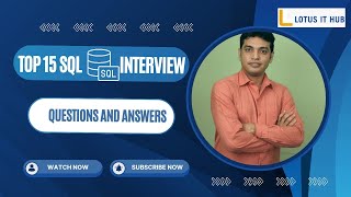 Top 15 SQL interview Questions and Answers  Frequently asked SQL interview questions  Learn SQL [upl. by Katharine]