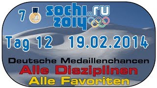 Sotschi 2014 Olympia Special 27  Tag 12  19022014  Deutschland Medaillenchancen [upl. by Notniv325]