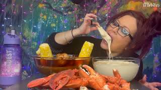 SAUCE QUEEN SEAFOOD BOIL MUKBANG ASMR BITES ONLY TALKING REMOVED [upl. by Annuahs]