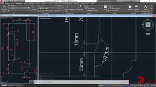 Door Jamb Detail  pt4 Exploring Dimensions in AutoCAD and creating Door swing using Arc [upl. by Oppen]