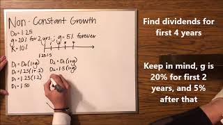 Stock Valuation Non constant Growth [upl. by Bilat267]