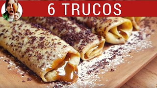 Cómo hacer PANQUEQUES y panqueques con dulce de leche 6 TRUCOS de la masa para panqueques [upl. by Atsahs]