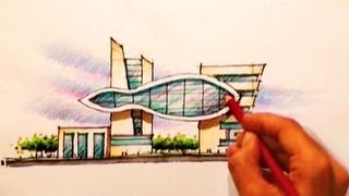 architect emad zand  sketch 02  خلاقیت در معماری عمادالدین زند [upl. by Akcimehs]