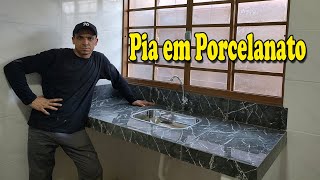 Como fazer Pia de Porcelanato  Pia de Porcelanato [upl. by Ansev]