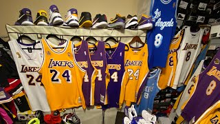 Kobe Bryant Collection 💜💛 Jerseys Sneakers Etc [upl. by Elstan]