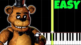 Five Nights At Freddys Theme Song Easy Piano Tutorial SynthesiaSheet Music [upl. by Sirtemed]