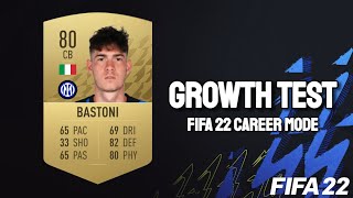 Alessandro Bastoni Growth Test FIFA 22 Career Mode [upl. by Newhall]