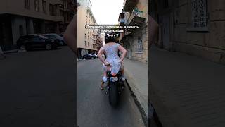 When the GIRL doesnt know how to sit properly on a MOTORCYCLE😂 bikelover moto motovlog [upl. by Enneira40]