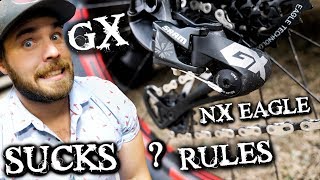 🤯SRAM GX EAGLE Best Bang for The Buck  NX Eagle Not Worth IT SRAM GX Drivetrain MTB Review Instal [upl. by Moises]