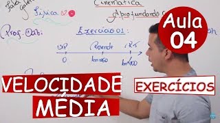 Velocidade Média  Exercícios de Aprofundamento Aula 04 [upl. by Nahte]