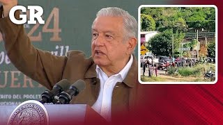 Critica AMLO a narcos por repartir despensas [upl. by Akinot]