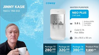 Coway Water Purifier quotNeo Plusquot  CHP 264L [upl. by Aserehtairam]