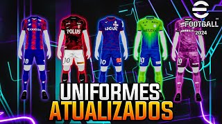 TOP 15 UNIFORMES MAIS BONITOS DO EFOOTBALL 2024 MOBILE [upl. by Einaffets877]