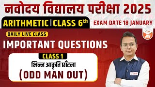 Important Questions  Odd Man Out  L1  Class 6  Navodaya Vidyalaya 2025 [upl. by Mendelsohn889]