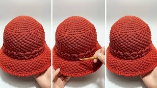 Beautiful Crochet Hat 😍🤩 Awesome Freesia Flower Crochet Fisherman Hat Tutorial [upl. by Durning]