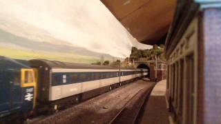 Class 50 pulling rake of HST prototype MK3 coaches [upl. by Lauritz]