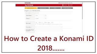 How to Create A Konami id [upl. by Byrom]