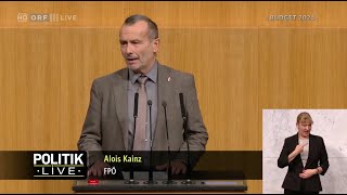 Alois Kainz  Budget 2024  Land und Forstwirtschaft  22112023 [upl. by Ecirad755]