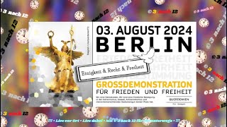 🔔🕛🔔 Für Einigkeit amp Recht amp Freiheit  Demonstration  Live aus Berlin  030824 [upl. by Dinse627]