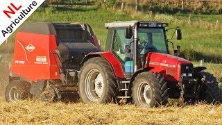 Pressing bales  Massey Ferguson 6290  Kuhn VB 2160  Stro balen persen  Goldhausen [upl. by Cacia]