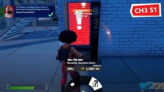 Purchase a random item from a Malfunctioning Vending Machine in Fortnite Chapter 3 Season 1 Quest [upl. by Tartan]