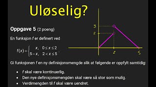 Den uløselige oppgaven  på R1 Eksamen Vår 2024 [upl. by Swart]