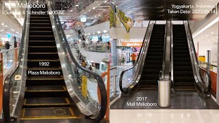 Goldstar and Schindler 9300 AE Escalators at Mall Malioboro Yogyakarta [upl. by Einafats]