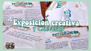 EXPOSICIONES creativas ✨💯carteles bonitos  tips y decoraciones apuntes bonitos [upl. by Anairo]