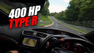 VTEC 400 HP Honda Civic Type R Nürburgring POV [upl. by Gasperoni857]